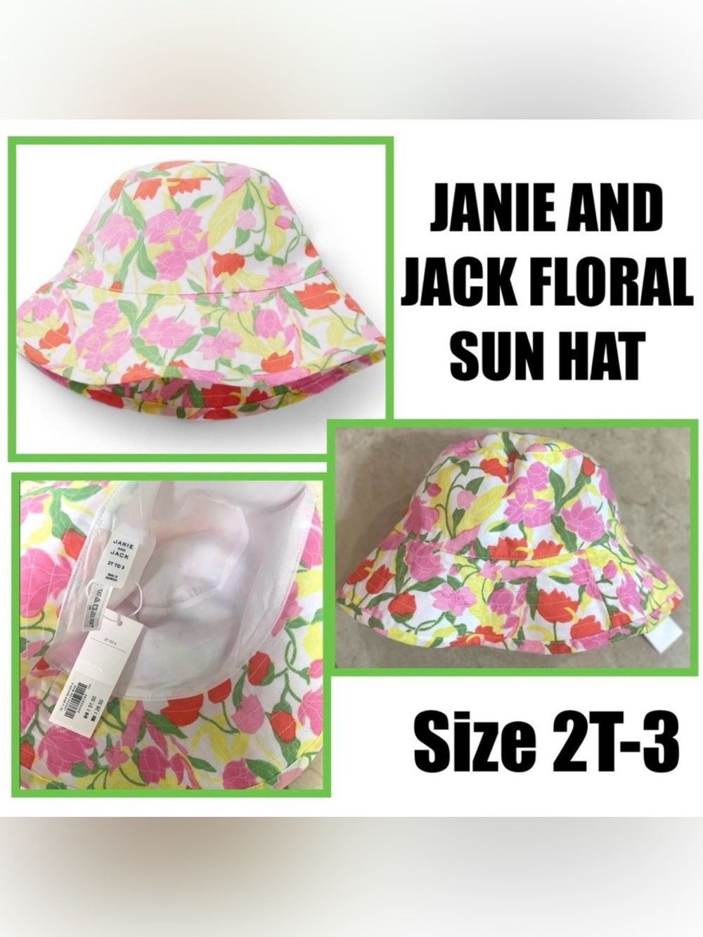 JANIE AND JACK FLORAL SUN HAT
